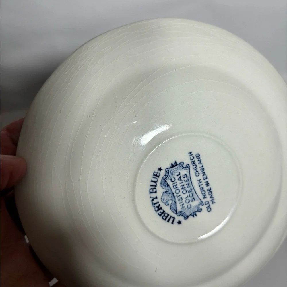 Liberty Blue 7pc Set Old North‎ Church Saucers